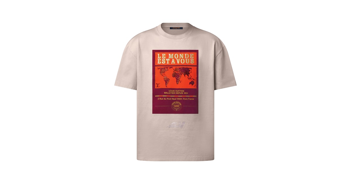 Embellished Graphic Cotton T-Shirt Ready-to-Wear LOUIS VUITTON
