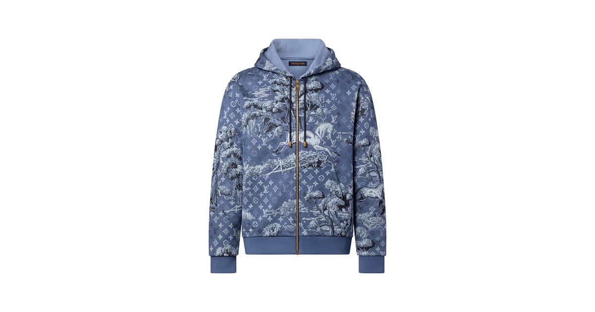 Monogram Jacquard Zipped Hoodie - For Men | LOUIS VUITTON
