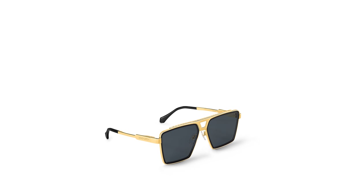 Louis Vuitton Gold Frame Brown Gradient Square Sunglasses with Signature Motif LV Attitude Sunglasses S00 - Men - Accessories | LOUIS VUITTON ® main image 4
