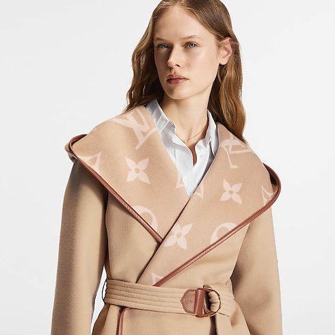 Belted Double Face Hooded Wrap Coat in Women's Ready-to-Wear Coats and Jackets collections by Louis Vuitton (Product zoom)