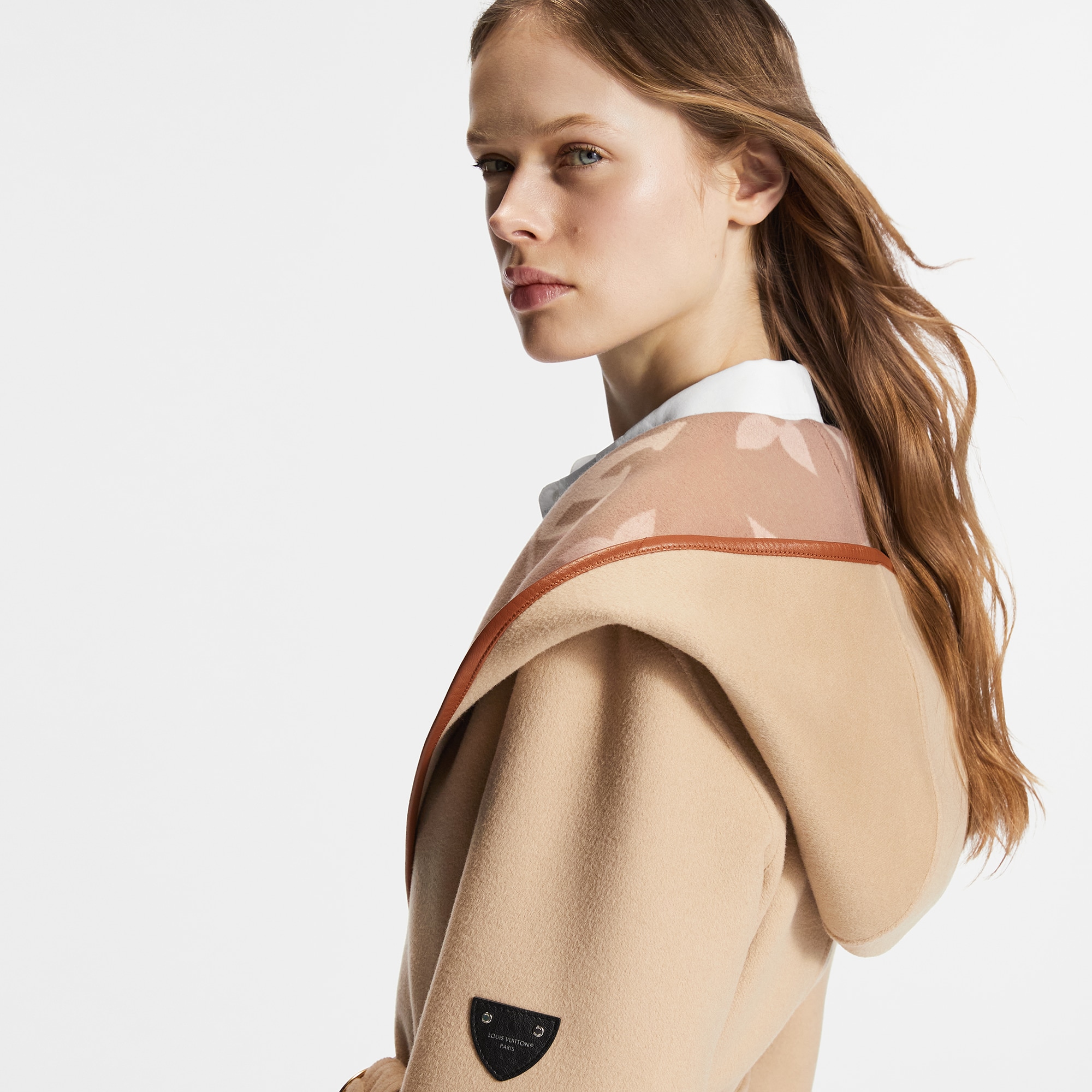 Belted Double Face Hooded Wrap Coat  in Women