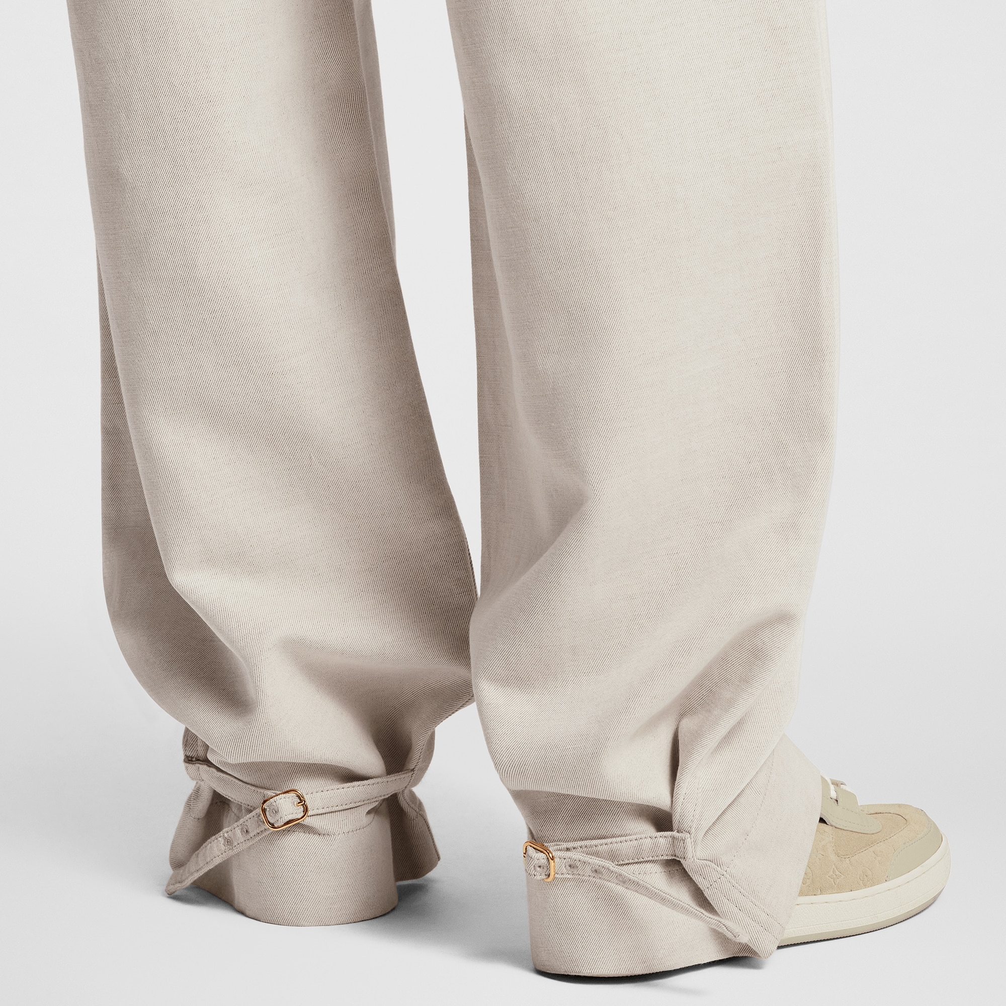 Belted Gabardine Pants  in Women