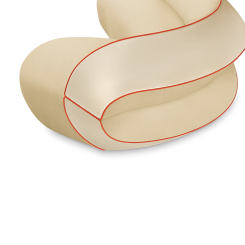 Binda Sofa By Raw Edges in Trunks, Travel and Home's Home and Art of Dining Furniture collections by Louis Vuitton (Product zoom)