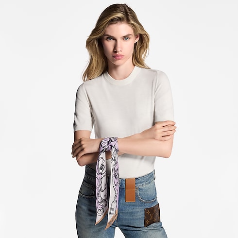 Blooming Monogram BB Bandeau . in Women's Accessories Silk Squares and Bandeaus collections by Louis Vuitton (Product zoom)