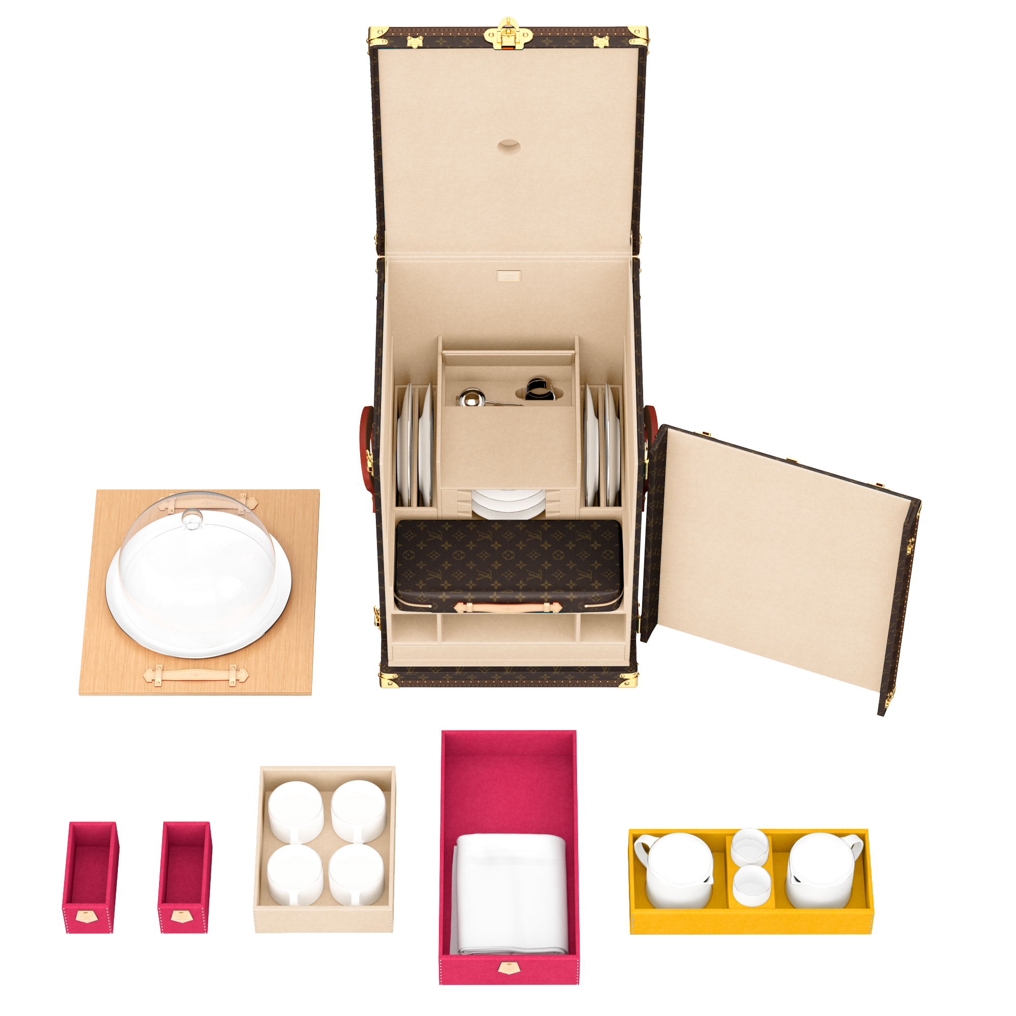Boîte Afternoon Tea Monogram in Trunks, Travel and Home
