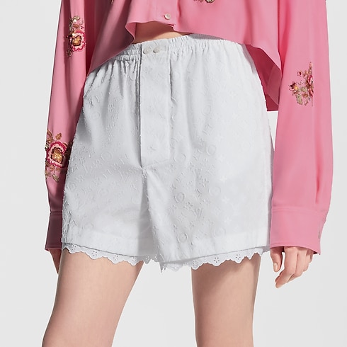 Broderie Trim Shorts in Women's Ready-to-Wear Skirts and Shorts collections by Louis Vuitton (Product zoom)