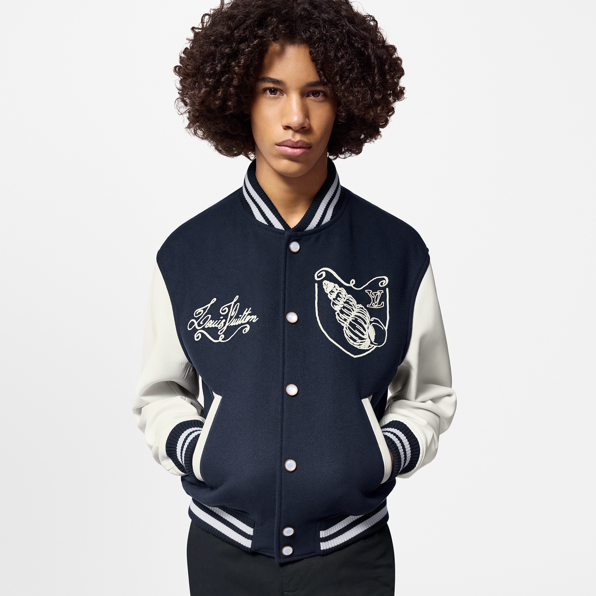 Calfskin Varsity Jacket  in Men