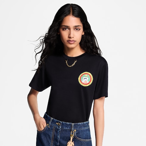 Cat Stamp T-Shirt in Women's Ready-to-Wear Tops collections by Louis Vuitton (Product zoom)