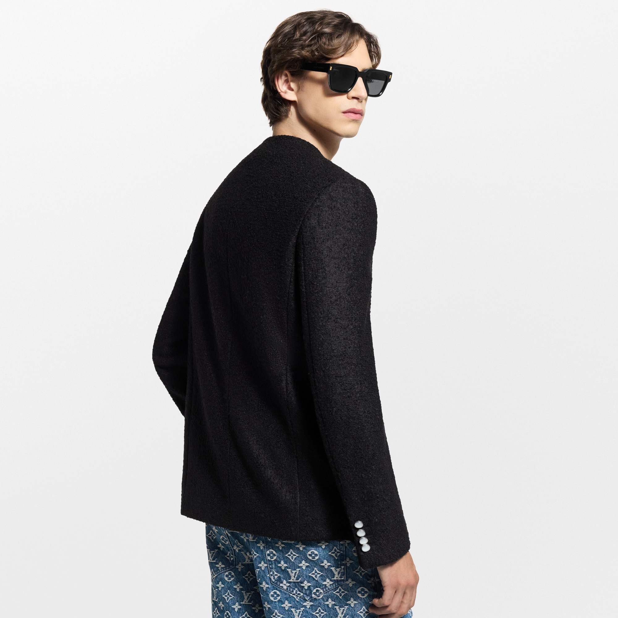 Chic Collarless Jacket  in Men
