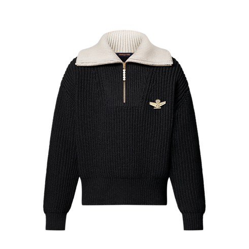 Chunky Wool-Blend Half-Zip Pullover in Men's Ready-to-Wear All Ready-to-Wear collections by Louis Vuitton (Product zoom)