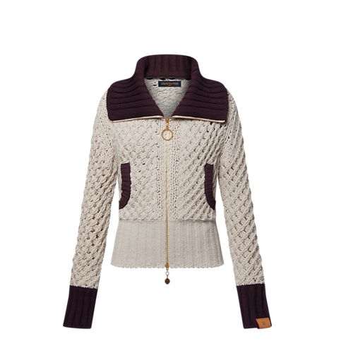 Color-Blocked Knit Jacket in Women's Ready-to-Wear Coats and Jackets collections by Louis Vuitton (Product zoom)