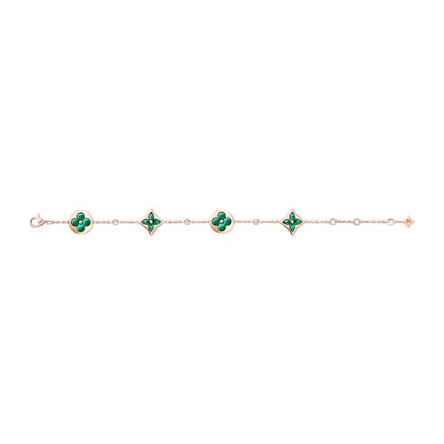 Color Blossom Bb Multi-Motif Bracelet, Pink Gold, Malachite And Diamonds in Jewellery's Categories All Fine Jewellery collections by Louis Vuitton (Product zoom)
