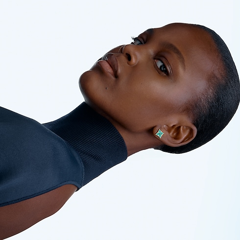 Color Blossom BB Star Ear Stud, Yellow Gold and Amazonite - Per Unit in Jewellery's Categories Earrings collections by Louis Vuitton (Product zoom)