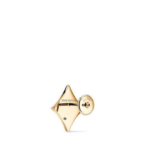 Color Blossom BB Star Ear Stud, Yellow Gold and Onyx - Per Unit in Jewellery's Categories Earrings collections by Louis Vuitton (Product zoom)