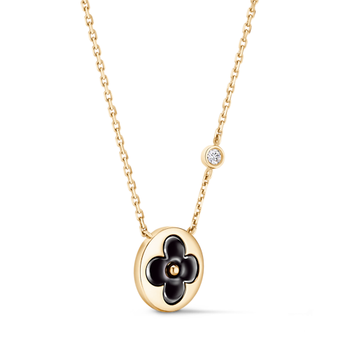 Color Blossom BB Sun Pendant, Yellow Gold, Onyx and Diamond in Jewellery's Categories Necklaces and Pendants collections by Louis Vuitton (Product zoom)