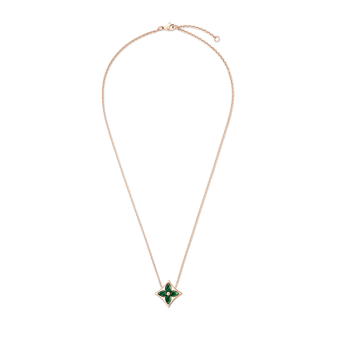 Color Blossom M Star Medallion, Pink Gold and Malachite in Jewellery's Categories Necklaces and Pendants collections by Louis Vuitton (Product zoom)