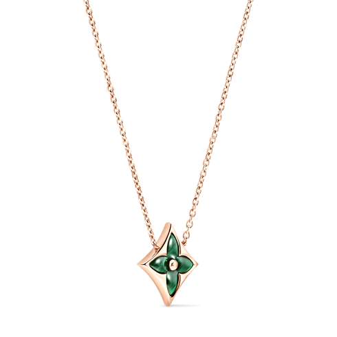 Color Blossom M Star Medallion, Pink Gold and Malachite in Jewellery's Categories Necklaces and Pendants collections by Louis Vuitton (Product zoom)