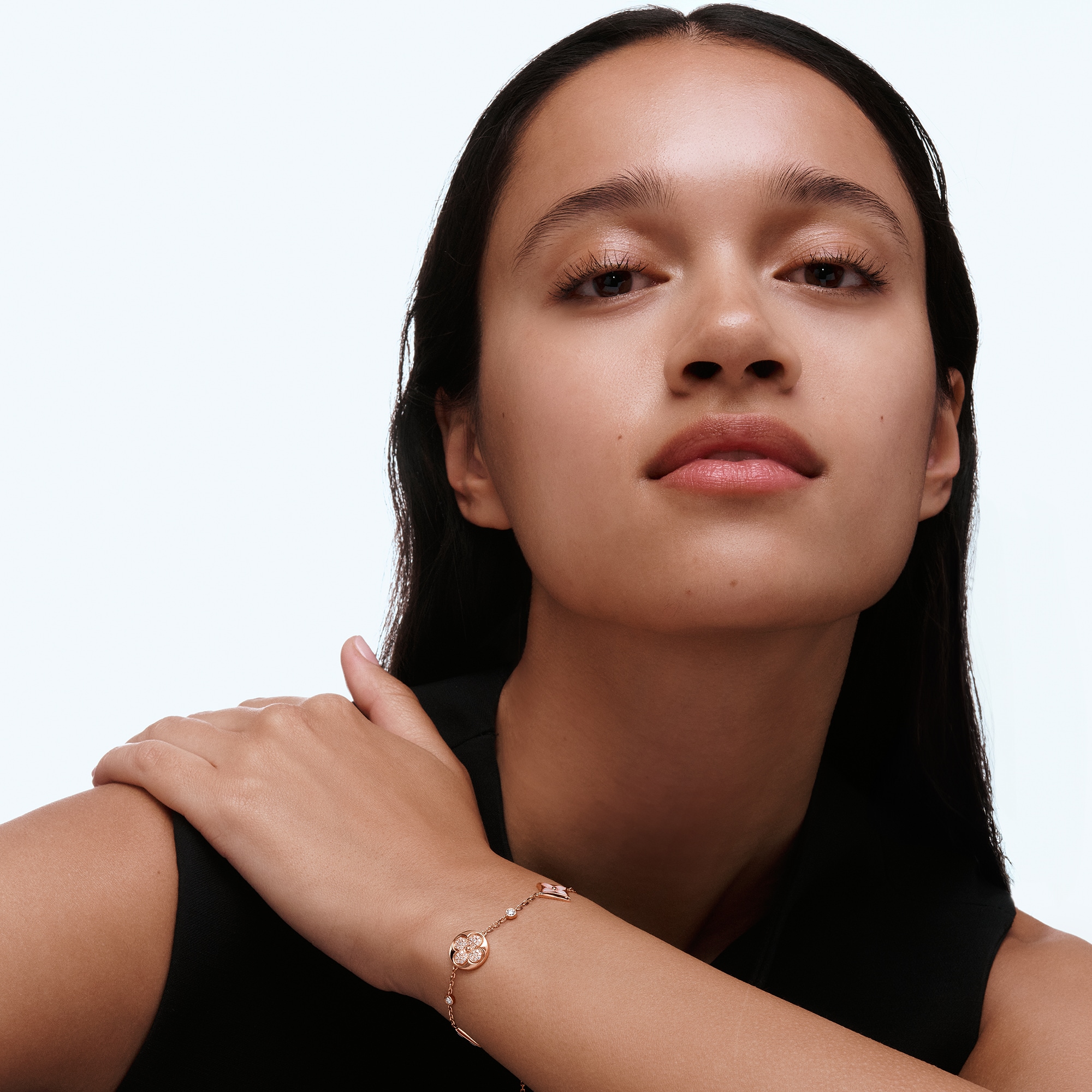 Color Blossom Star and Sun BB Multi-Motif Bracelet, Pink Gold, White Mother-of-Pearl and Diamonds  in Jewellery