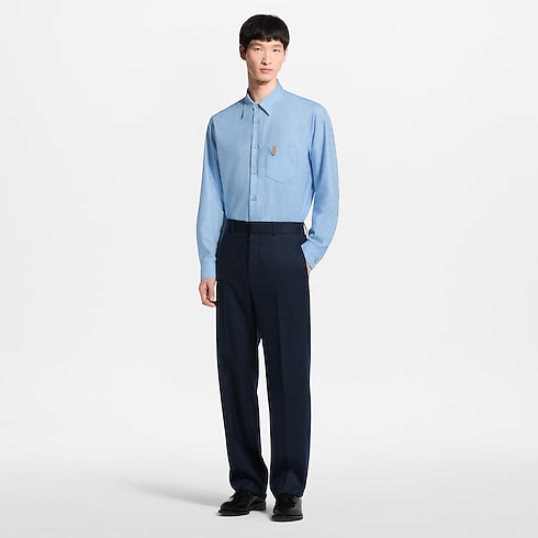 Cotton Cashmere Long-Sleeved Jacquard Shirt in Men's Ready-to-Wear All Ready-to-Wear collections by Louis Vuitton (Product zoom)