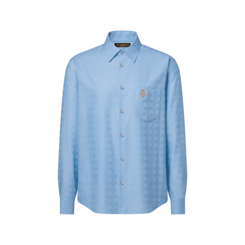 Cotton Cashmere Long-Sleeved Jacquard Shirt in Men's Ready-to-Wear All Ready-to-Wear collections by Louis Vuitton (Product zoom)
