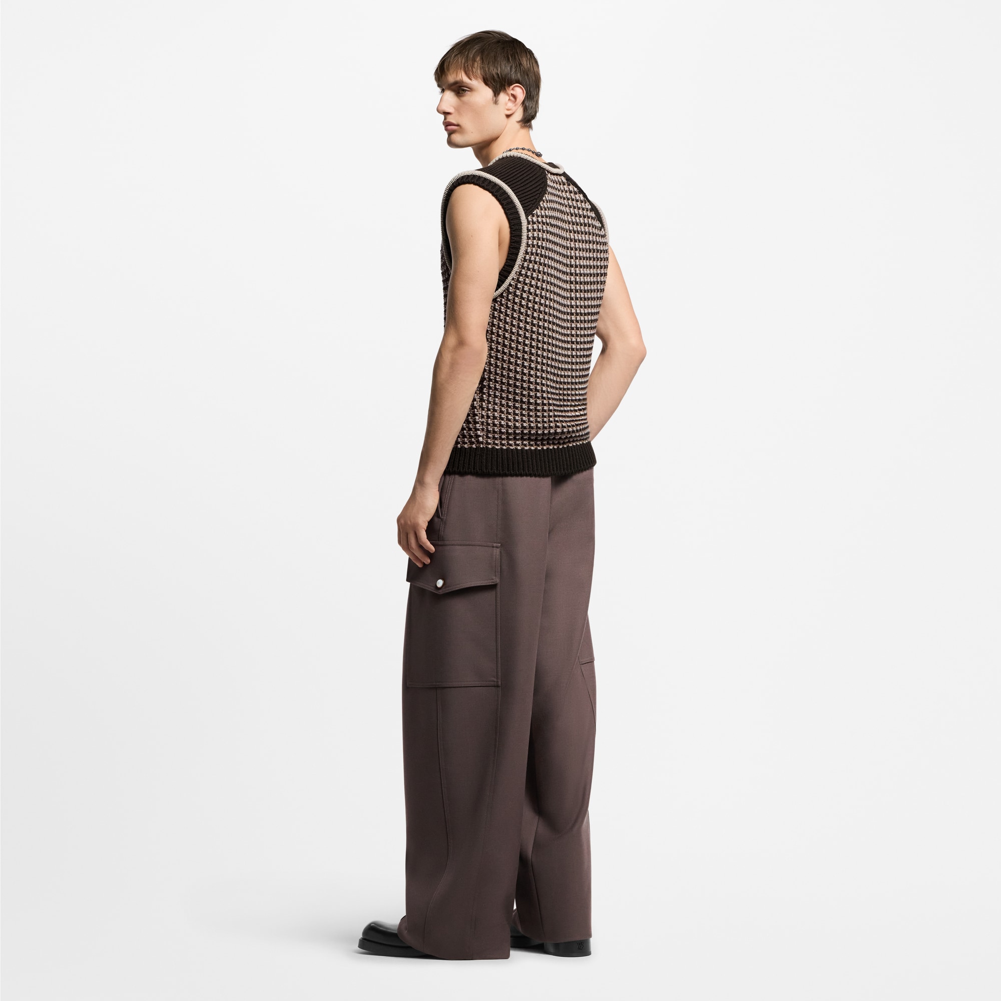 Cotton Jacquard Vest  in Men