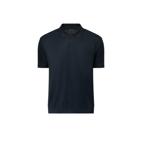 Cotton-Silk Blend Short-Sleeved Polo Shirt in Men's Ready-to-Wear Shirts collections by Louis Vuitton (Product zoom)