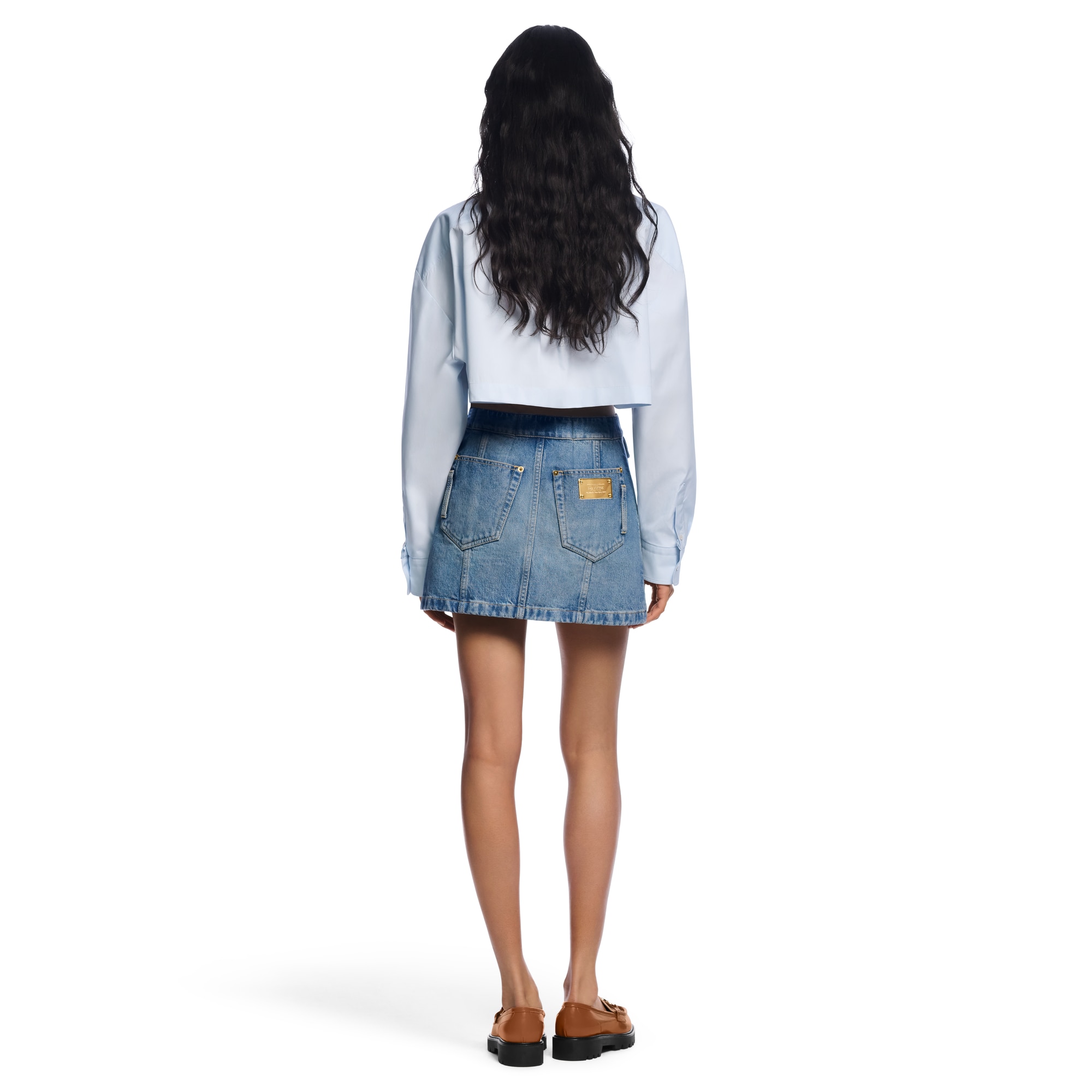 Cropped Cotton Poplin Shirt  in Women