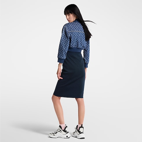 Cropped Monogram Denim Bomber Jacket in Women's Ready-to-Wear Coats and Jackets collections by Louis Vuitton (Product zoom)