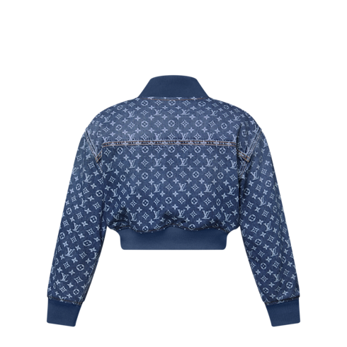 Cropped Monogram Denim Bomber Jacket in Women's Ready-to-Wear Coats and Jackets collections by Louis Vuitton (Product zoom)