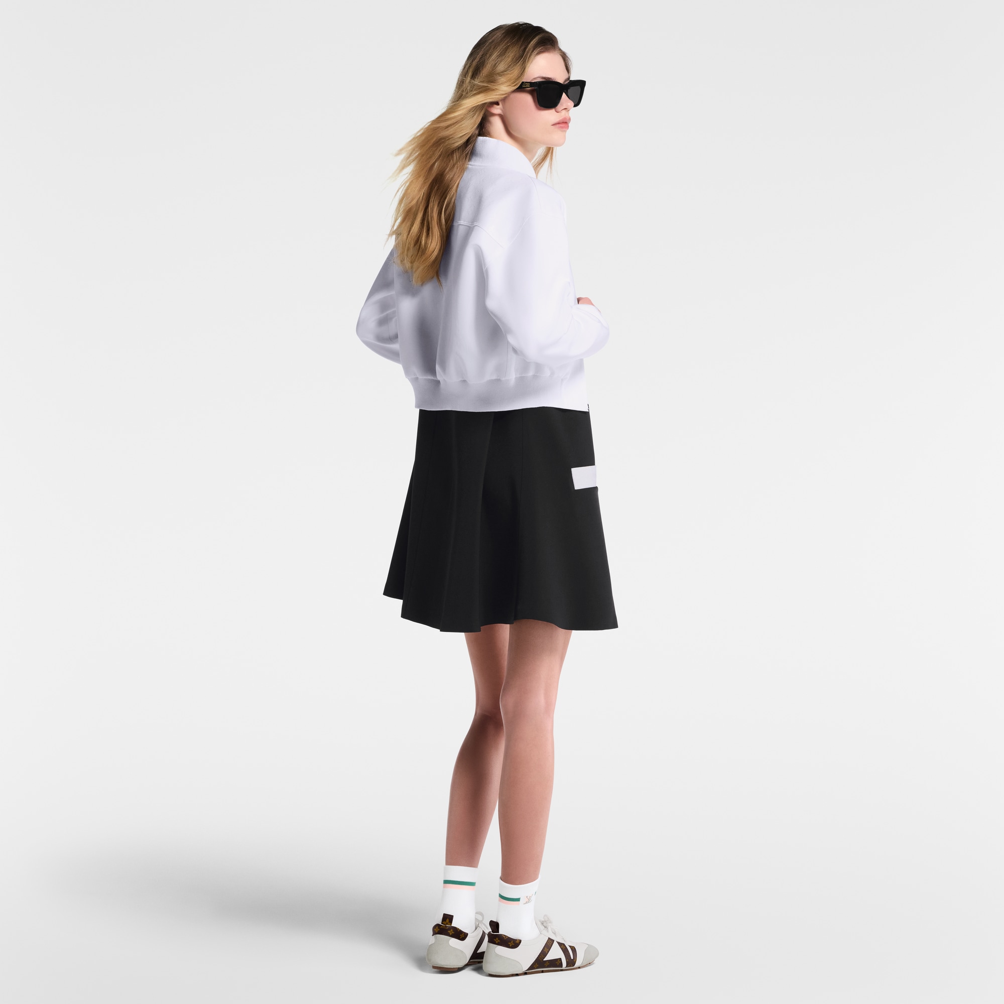 Cropped Technical Jersey Bomber Jacket  in Women