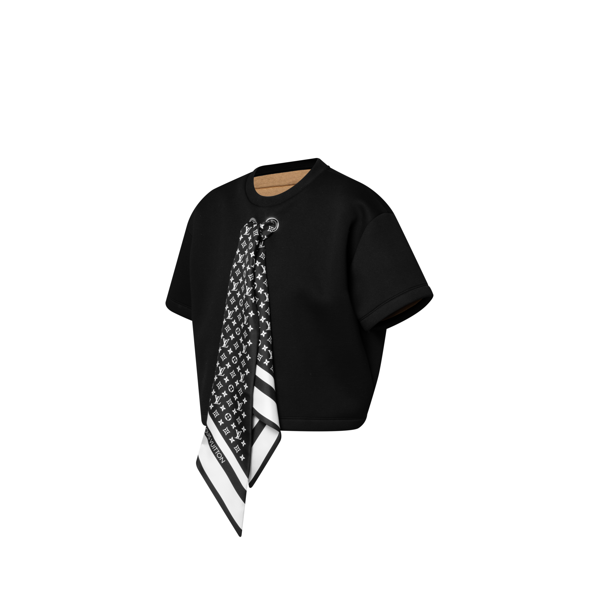 Cropped Tshirt W/ Silk Ties  in Women