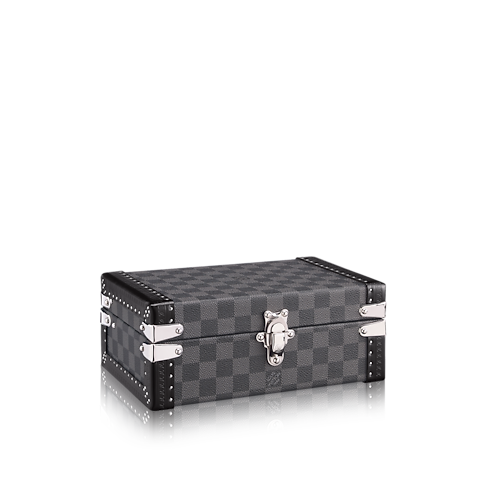 Cufflinks Case Damier Graphite Canvas in Men's Discontinued Product Obs 6 collections by Louis Vuitton (Product zoom)