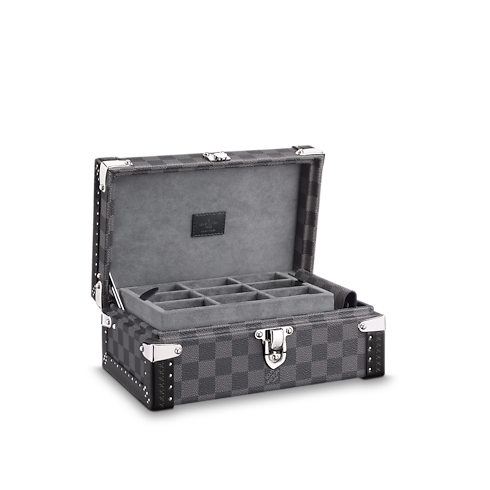 Cufflinks Case Damier Graphite Canvas in Men's Discontinued Product Obs 6 collections by Louis Vuitton (Product zoom)