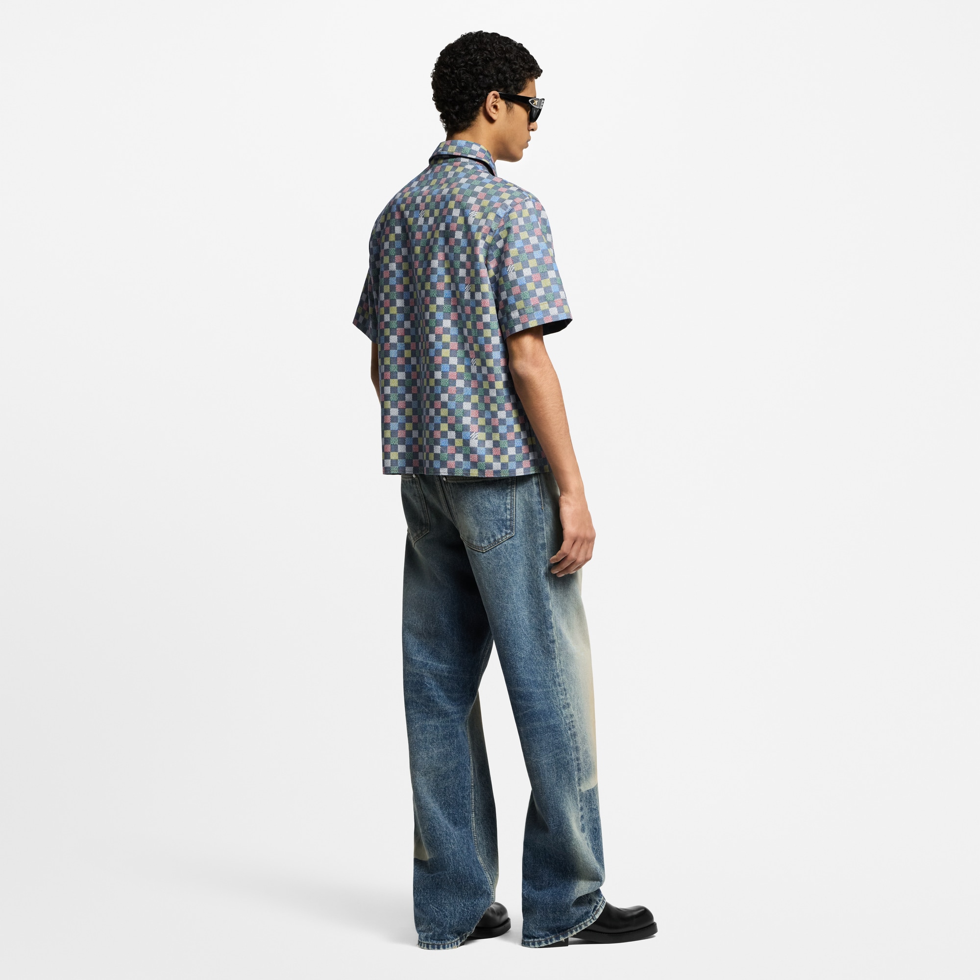 Damier Chambray Short-Sleeved Shirt  in Men