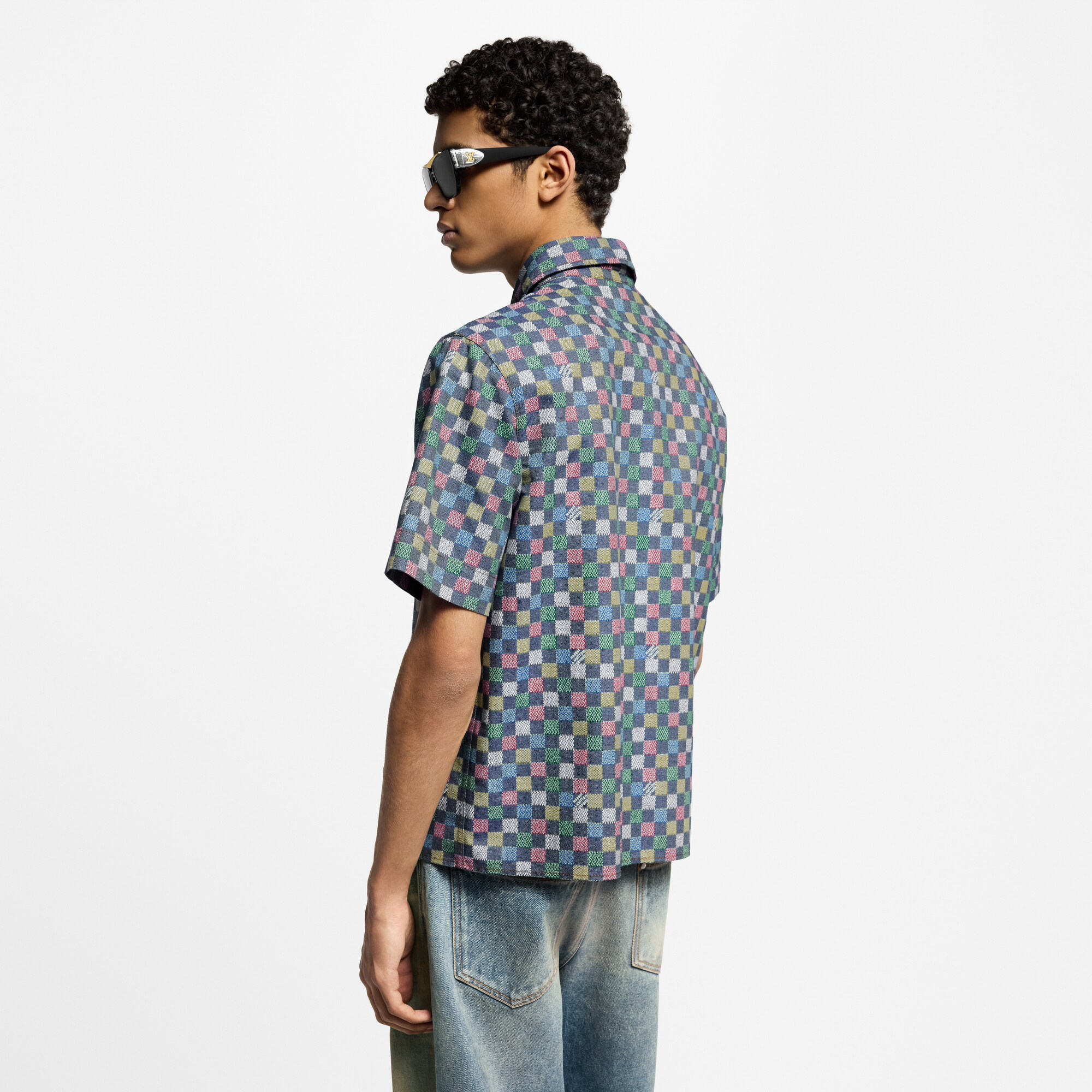 Damier Chambray Short-Sleeved Shirt  in Men