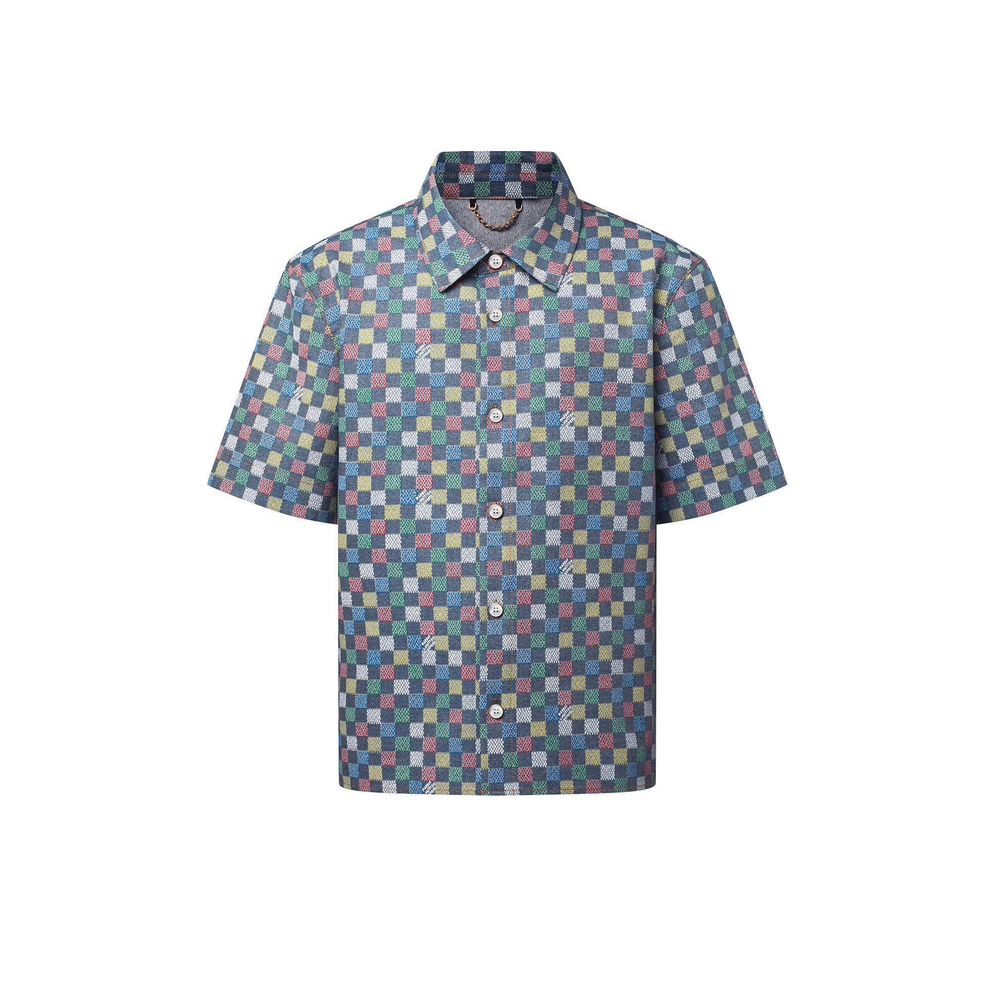 Damier Chambray Short-Sleeved Shirt  in Men