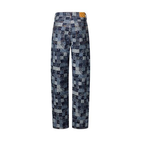 Damier Denim Skate Pants in Men's Ready-to-Wear Denim collections by Louis Vuitton (Product zoom)
