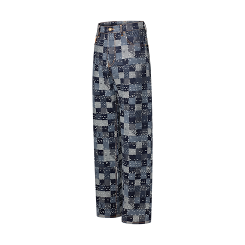 Damier Denim Skate Pants in Men's Ready-to-Wear Denim collections by Louis Vuitton (Product zoom)