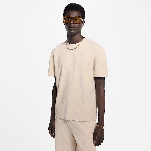 Damier French Terry T-Shirt in Men's Ready-to-Wear T-shirts and Polos collections by Louis Vuitton (Product zoom)