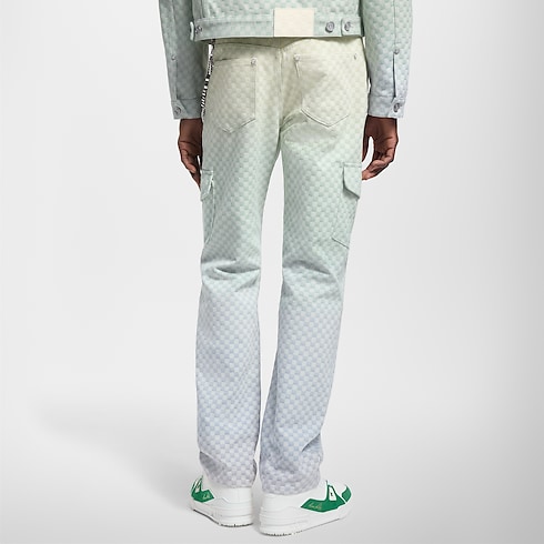 Damier Gradient Jacquard Denim Cargo Pants in Men's Ready-to-Wear Denim collections by Louis Vuitton (Product zoom)