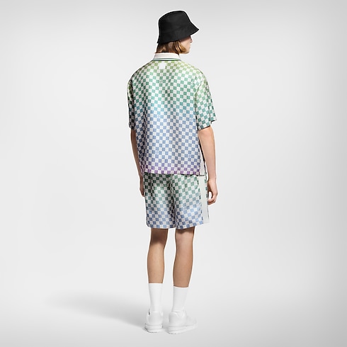 Damier Gradient Printed Silk Polo Shirt in Men's Ready-to-Wear Shirts collections by Louis Vuitton (Product zoom)