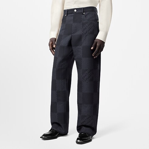 Damier Jacquard Wool Pants in Men's Ready-to-Wear Pants collections by Louis Vuitton (Product zoom)