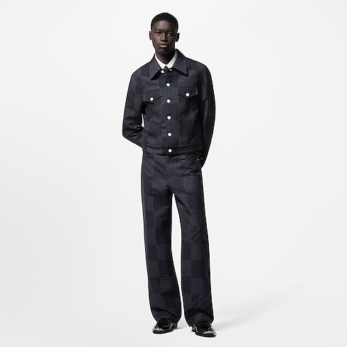 Damier Jacquard Wool Pants in Men's Ready-to-Wear Pants collections by Louis Vuitton (Product zoom)