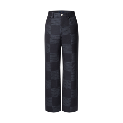 Damier Jacquard Wool Pants in Men's Ready-to-Wear Pants collections by Louis Vuitton (Product zoom)