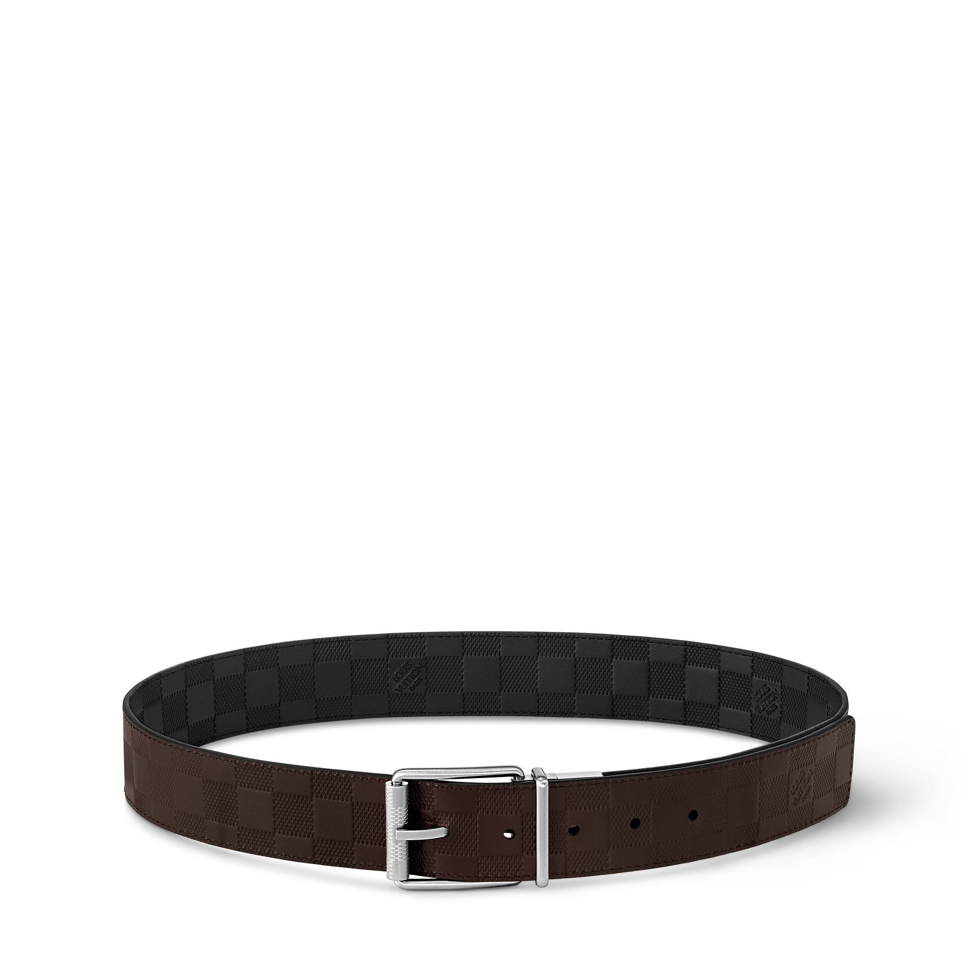 Damier Print 40mm Reversible Damier Infini Leather in Men