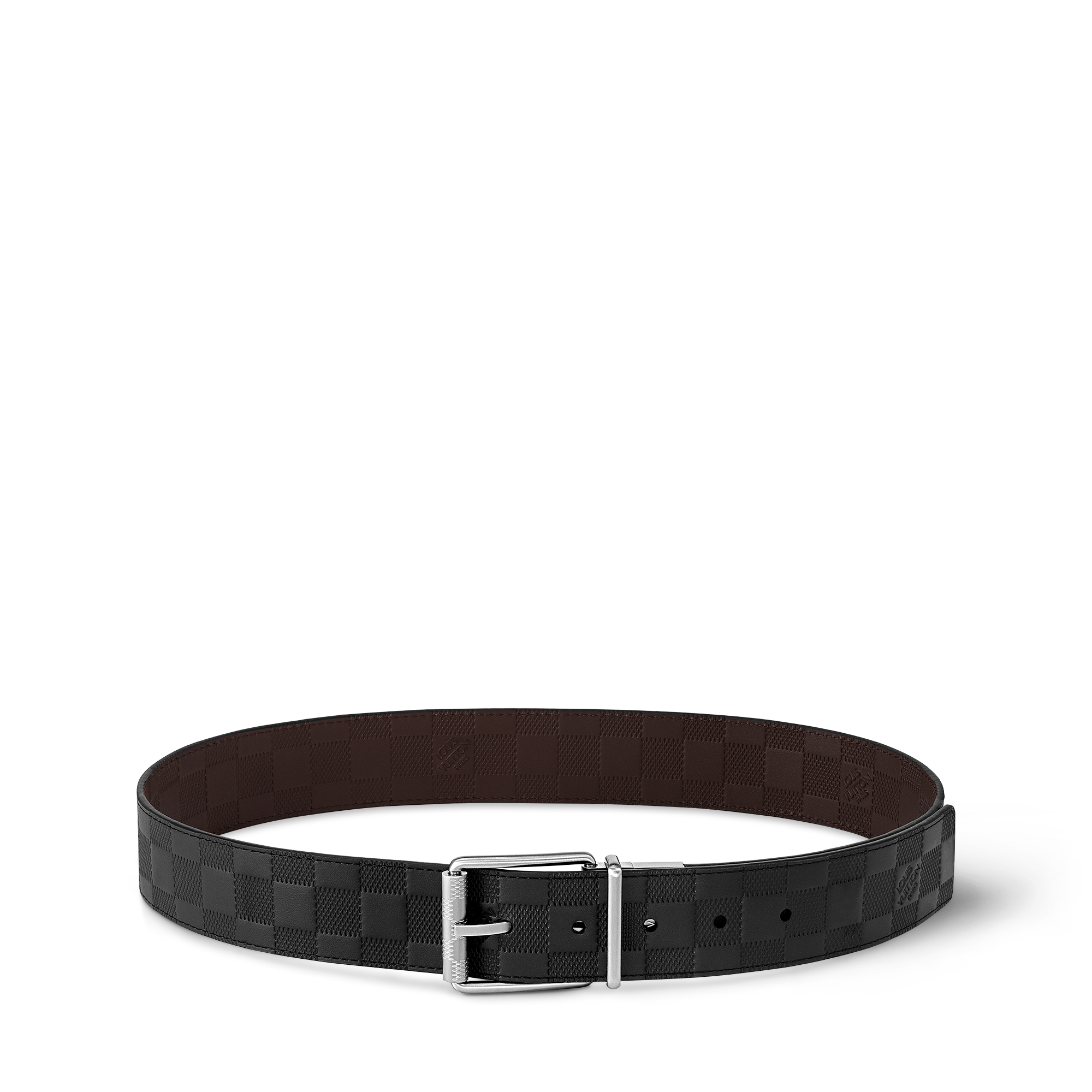Damier Print 40mm Reversible Damier Infini Leather in Men