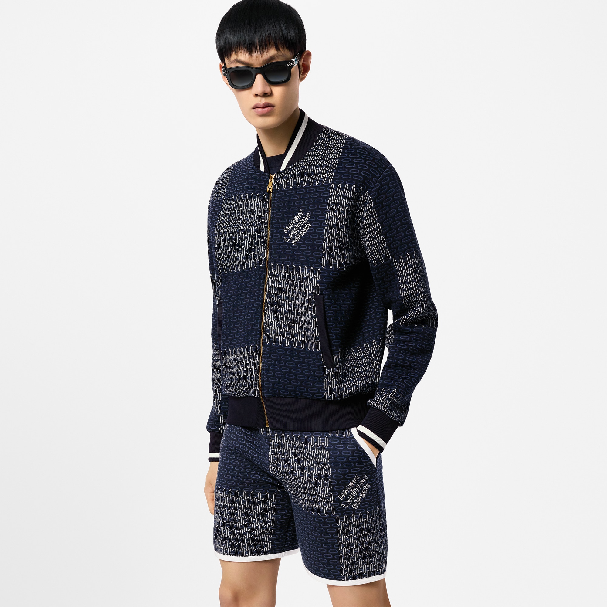 Damier Quilted Cotton Bomber  in Men