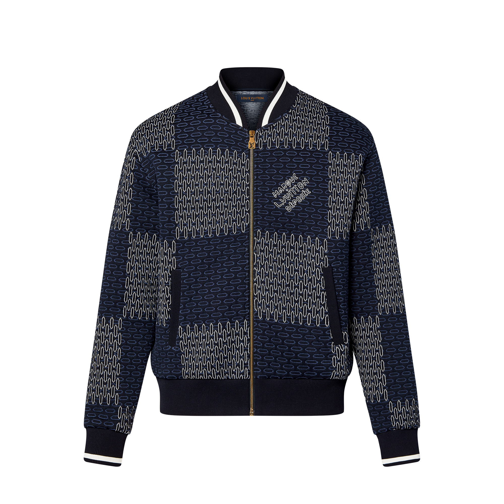 Damier Quilted Cotton Bomber  in Men