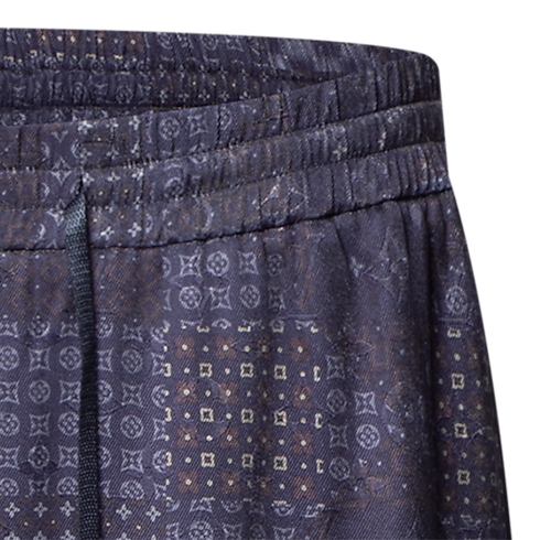 Damier Silk Blend Pajama Pants closeup view