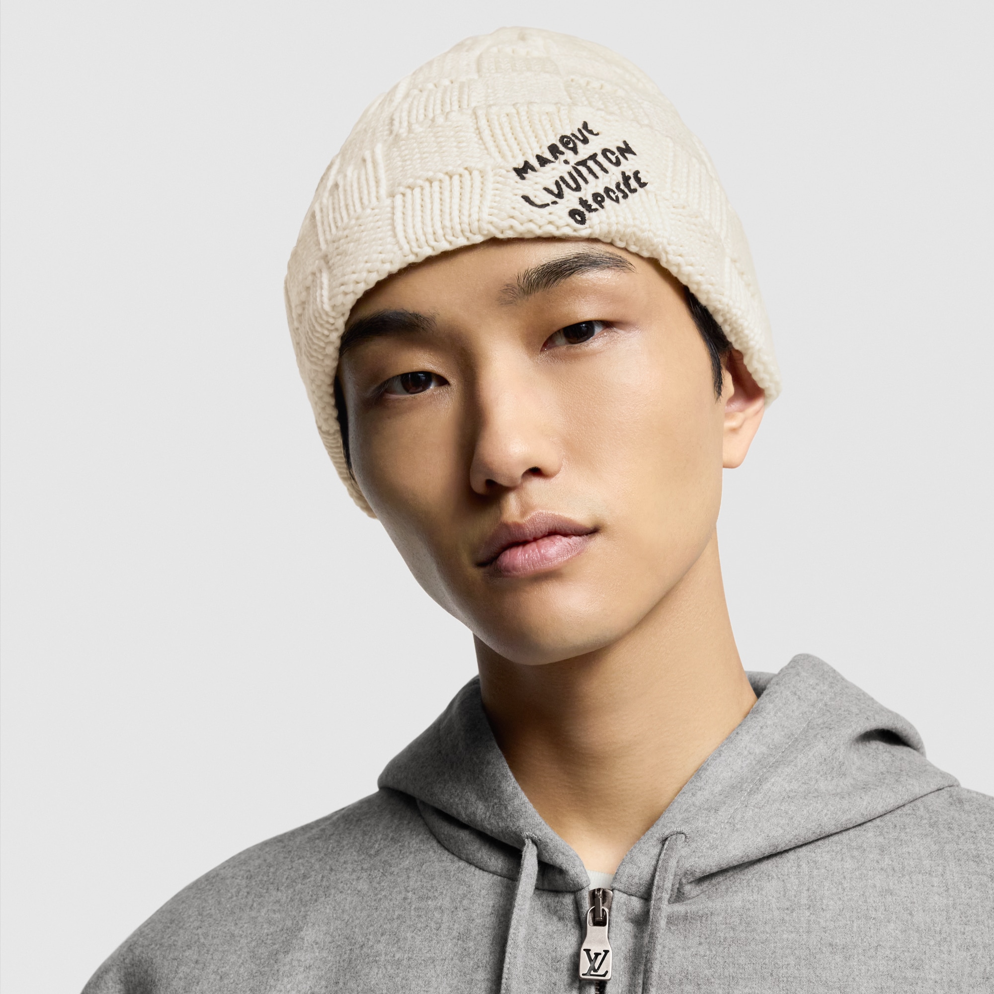 Damier Snug Beanie . in Men